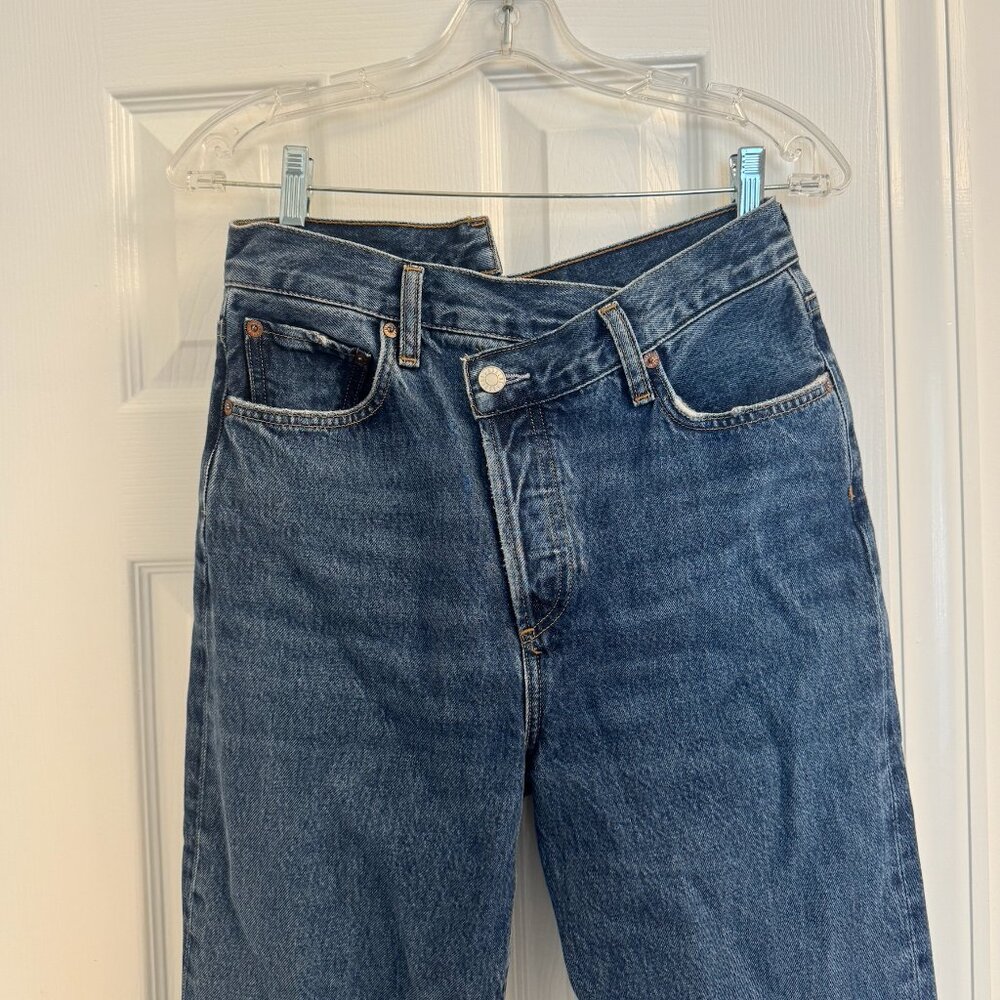 AGOLDE Cross Over Straight Leg Jeans
